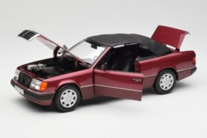 Mercedes 300CE-24 A124 Cabriolet Almandine Rot Metallic Norev 1:18 B66040616 Metall — Bild 2 von 8