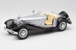 Mercedes 500K Roadster Silber Bburago 1:18 3020-M1 Metall — Bild 2 von 8