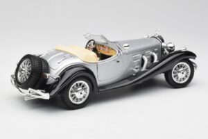Mercedes 500K Roadster Silber Bburago 1:18 3020-M1 Metall — Bild 3 von 8