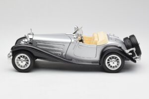 Mercedes 500K Roadster Silber Bburago 1:18 3020-M1 Metall — Bild 4 von 8