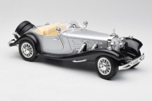 Mercedes 500K Roadster Silber Bburago 1:18 3020-M1 Metall — Bild 6 von 8