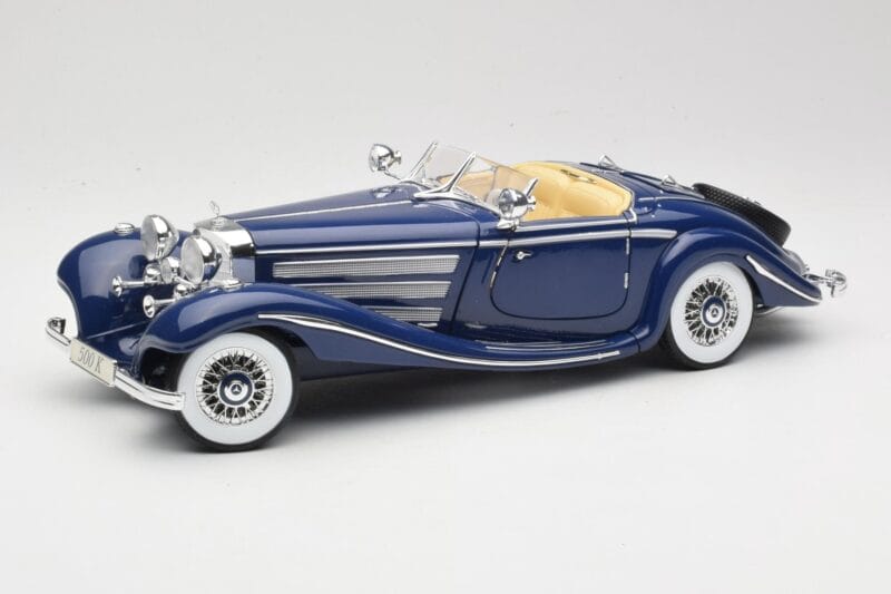 Mercedes 500K Special Roadster Blau Maisto 1:18 56059 Metall