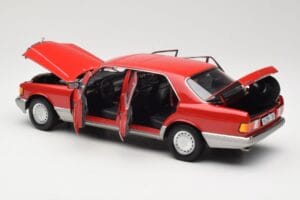 Mercedes 560 SEL W126 Rot Norev 1:18 183463 Metall — Bild 5 von 8