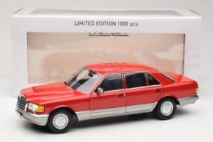 Mercedes 560 SEL W126 Rot Norev 1:18 183463 Metall — Bild 8 von 8