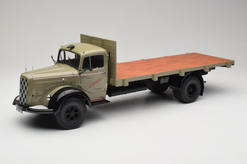 Mercedes L6600 Rungewagen Grau Schwarz Minichamps 1:18 109031050 Metall