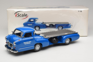 Mercedes Renntransporter Blaues Wunder iScale 1:18 118000000006-P1 Metall — Bild 6 von 6