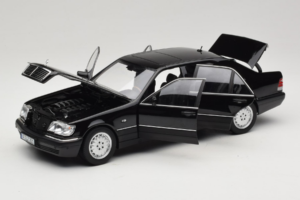 Mercedes S-Class W140 S600 Obsidian Black Metallic Norev 1:18 183045 Metall — Bild 2 von 8