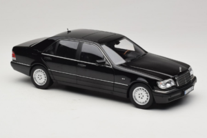 Mercedes S-Class W140 S600 Obsidian Black Metallic Norev 1:18 183045 Metall — Bild 6 von 8