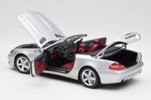 Mercedes SL 500 R230 Cabriolet Iridium Silber Minichamps 1:18 B66962388 Metall — Bild 5 von 8