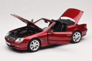 Mercedes SL 500 R230 Red Metallic Limitierte Auflage Norev 1:18 183841 Metall — Bild 2 von 8