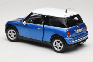 Mini Cooper R50 Blau mit Weißem Dach Mondo Motors 1:18 MINI004 Metall — Bild 7 von 8