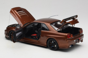 Nissan Skyline GT-R R34 Customized Metallic Bronze MotorHelix 1:18 M83414 Metall — Bild 5 von 8