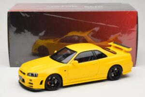 Nissan Skyline GT-R R34 Customized Version Gelb MotorHelix 1:18 M83412 Metall — Bild 8 von 8