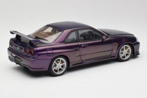 Nissan Skyline GT-R R34 V-Spec Midnight Lila AUTOart 1:18 77305 Metall — Bild 3 von 8