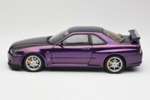 Nissan Skyline GT-R R34 V-Spec Midnight Lila AUTOart 1:18 77305 Metall — Bild 4 von 8