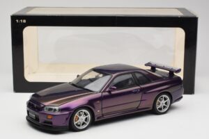 Nissan Skyline GT-R R34 V-Spec Midnight Lila AUTOart 1:18 77305 Metall — Bild 8 von 8