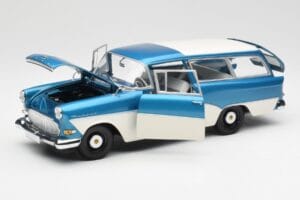 Opel Rekord P1 Caravan Blau Metallic Minichamps 1:18 180043210 Metall — Bild 2 von 8