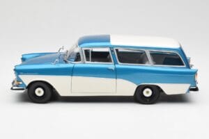 Opel Rekord P1 Caravan Blau Metallic Minichamps 1:18 180043210 Metall — Bild 4 von 8