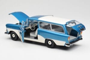 Opel Rekord P1 Caravan Blau Metallic Minichamps 1:18 180043210 Metall — Bild 5 von 8