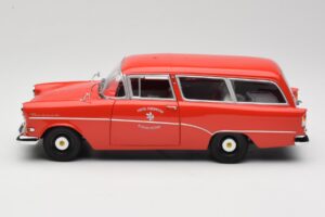 Opel Rekord P1 Caravan Feuerwehr Neuenkirchen Minichamps 1:18 180043291 Metall — Bild 4 von 8