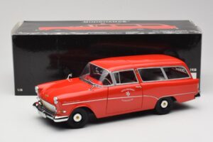Opel Rekord P1 Caravan Feuerwehr Neuenkirchen Minichamps 1:18 180043291 Metall — Bild 8 von 8