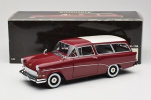 Opel Rekord P1 Caravan Rot Minichamps 1:18 180043211 Metall — Bild 8 von 8