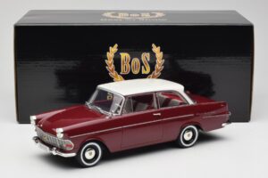 Opel Rekord P2 Dunkelrot & Weiß BoS Models 1:18 BOS415 Resin — Bild 6 von 6