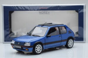 Peugeot 205 GTi 1.9 Mit Glasschiebedach Miami Blau Norev 1:18 184844 Metall — Bild 8 von 8