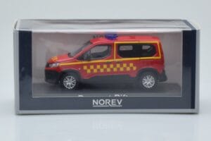 Peugeot Rifter Sapeurs Pompiers Rot Norev 1:43 479071 Metall — Bild 4 von 4