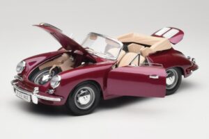 Porsche 356B Cabriolet Aubergine Bburago 1:18 3021-M4 Metall — Bild 2 von 8