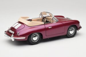 Porsche 356B Cabriolet Aubergine Bburago 1:18 3021-M4 Metall — Bild 3 von 8