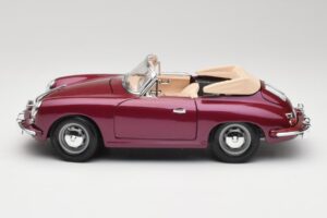 Porsche 356B Cabriolet Aubergine Bburago 1:18 3021-M4 Metall — Bild 4 von 8