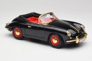 Porsche 356B Cabriolet Schwarz Bburago 1:18 3031D Metall — Bild 6 von 8