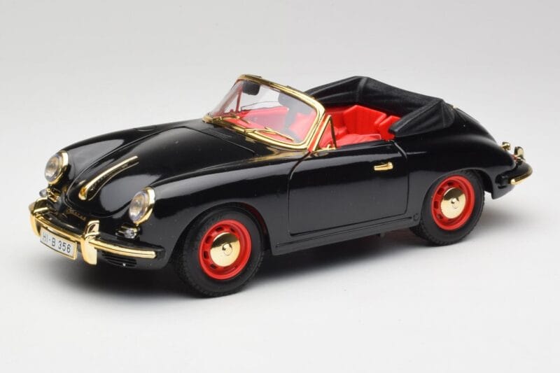 Porsche 356B Cabriolet Schwarz Bburago 1:18 3031D Metall