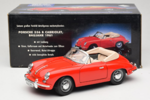 Porsche 356B Cabriolet Rot Tchibo 1:18 45703 Metall — Bild 8 von 8