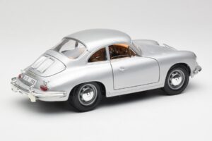 Porsche 356B Silber & Braunes Interieur Bburago 1:18 3021-M2 Metall — Bild 3 von 8