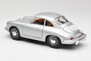 Porsche 356B Silber & Braunes Interieur Bburago 1:18 3021-M2 Metall — Bild 7 von 8
