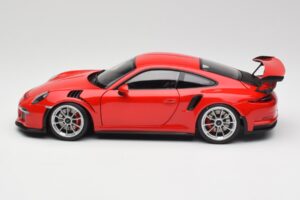 Porsche 911 991 GT3 RS Guards Rot Silber Felgen AUTOart 1:18 78165 Metall — Bild 4 von 8