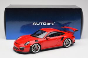Porsche 911 991 GT3 RS Guards Rot Silber Felgen AUTOart 1:18 78165 Metall — Bild 8 von 8