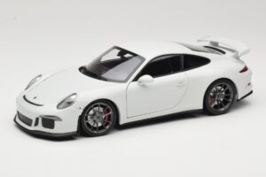 Porsche 911 991 GT3 Weiß Mit Silbernen Felgen Minichamps 1:18 113062721 Metall