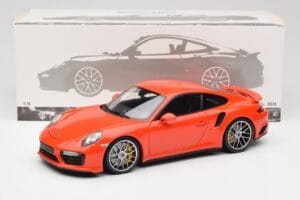 Porsche 911 991 Turbo S Lava Orange Minichamps 1:18 110067120 Metall — Bild 8 von 8