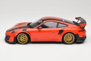 Porsche 911 991.2 GT2 RS Orange Weissach Package Goldene Felgen Minichamps 1:18 155068305 Metall — Bild 3 von 6