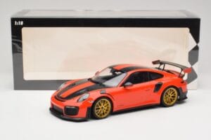 Porsche 911 991.2 GT2 RS Orange Weissach Package Goldene Felgen Minichamps 1:18 155068305 Metall — Bild 6 von 6
