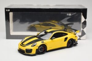 Porsche 911 991.2 GT2 RS Weissach Package Gelb mit Schwarzen Felgen Minichamps 1:18 155068311 Metall — Bild 6 von 6