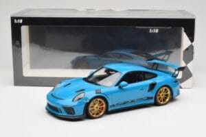Porsche 911 991.2 GT3 RS Blau mit Goldenen Felgen Minichamps 1:18 155068222 Metall — Bild 6 von 6
