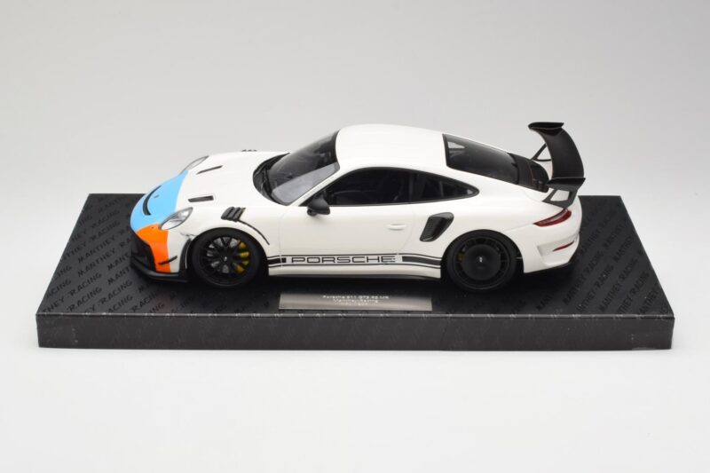 Porsche 911 991.2 GT3 RS Manthey Racing Weiß & Blau & Orange Minichamps 1:18 MR-911-GT3RS-1805 Metall