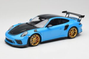 Porsche 911 991.2 GT3 RS Weissach Package Blau & Goldene Räder Minichamps 1:18 153068232 Metall
