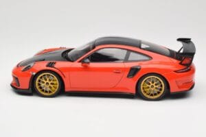 Porsche 911 991.2 GT3 RS Weissach Package Lava Orange Goldene Magnesium Felgen Minichamps 1:18 153068227 Metall — Bild 3 von 6