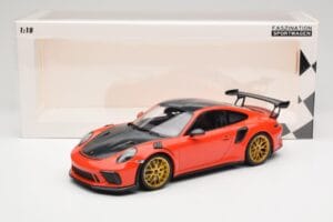 Porsche 911 991.2 GT3 RS Weissach Package Lava Orange Goldene Magnesium Felgen Minichamps 1:18 153068227 Metall — Bild 6 von 6