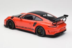 Porsche 911 991.2 GT3 RS Weissach Package Lava Orange Wording Schwarze Magnesium Felgen Minichamps 1:18 153068226 Metall — Bild 5 von 6